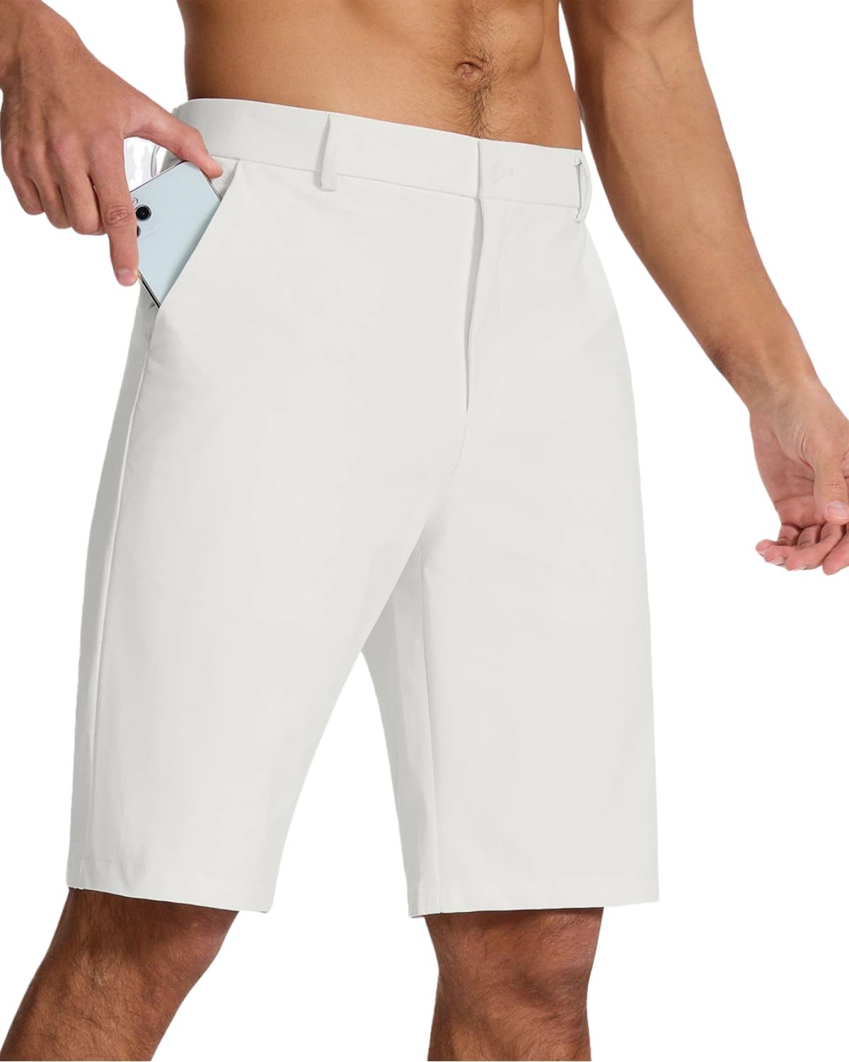 SNOWTEN Men's Classic Fit 11 Inch Golf Shorts