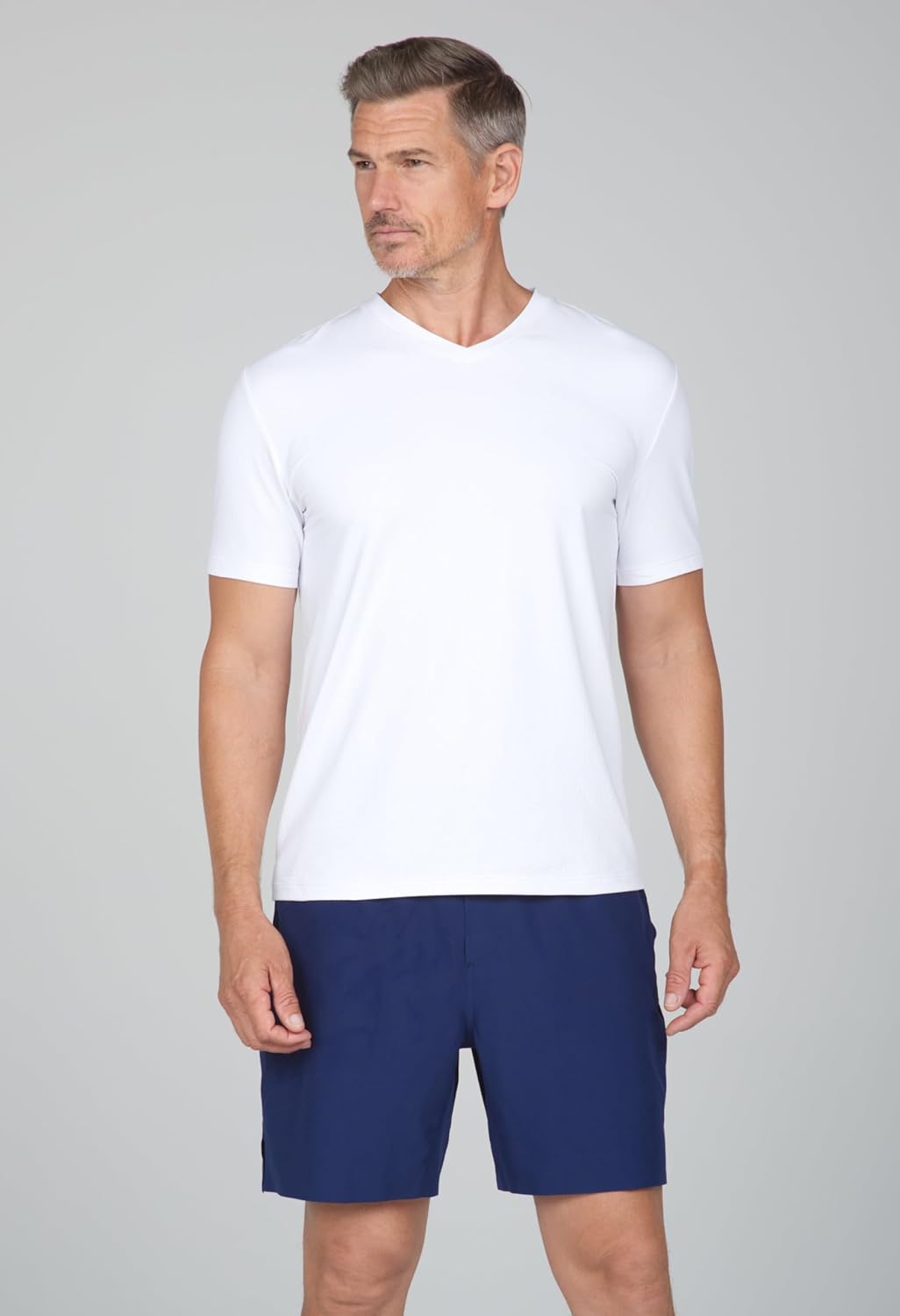 IBKUL Athleisure Wear Sun Protective UPF 50+ Icefil Cooling-Solid Short Sleeve V Neck-89199