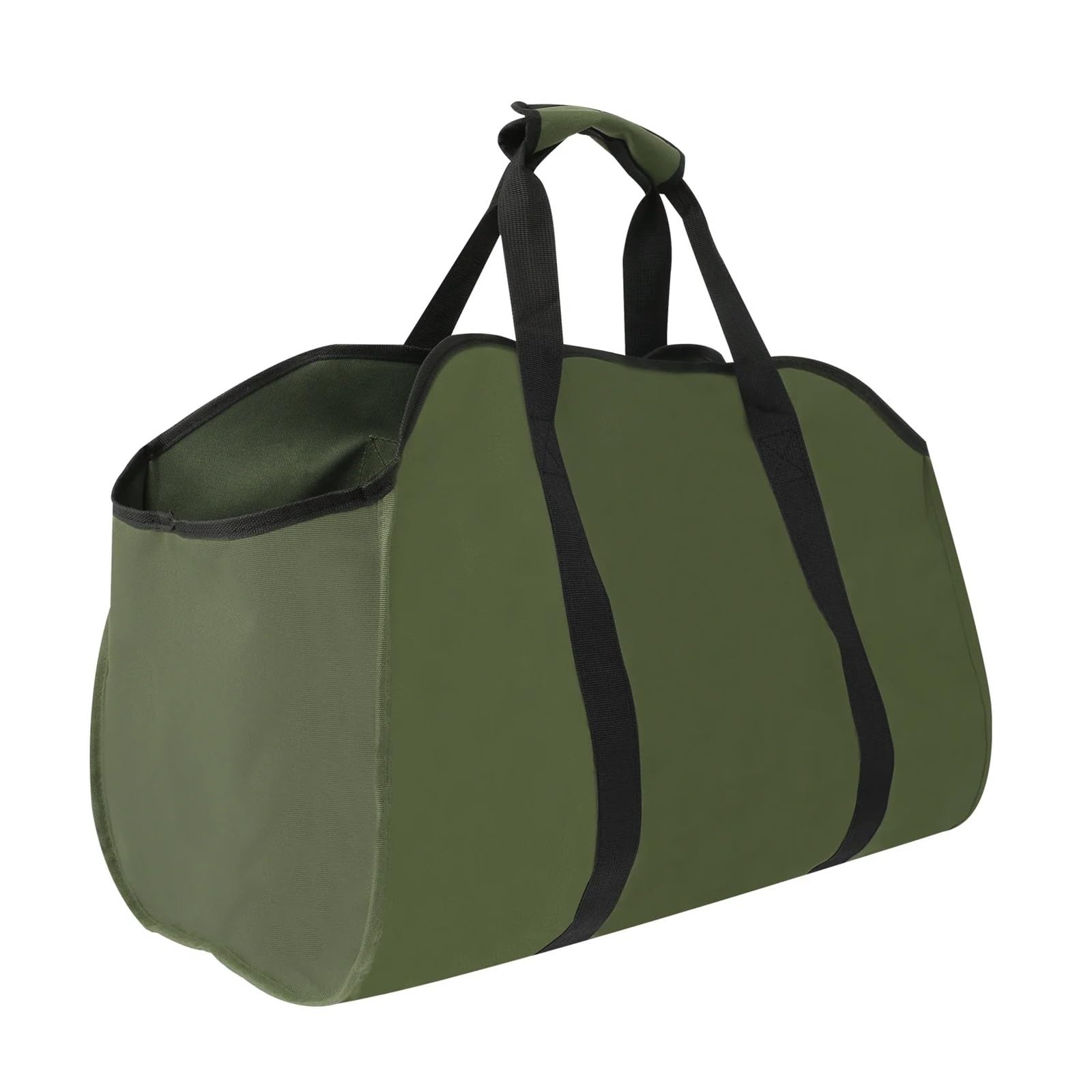 Tote Firewood Storage Bag Large Capacity Oxford Cloth Log Carrier Holder Wood Carry For Wood(Green)