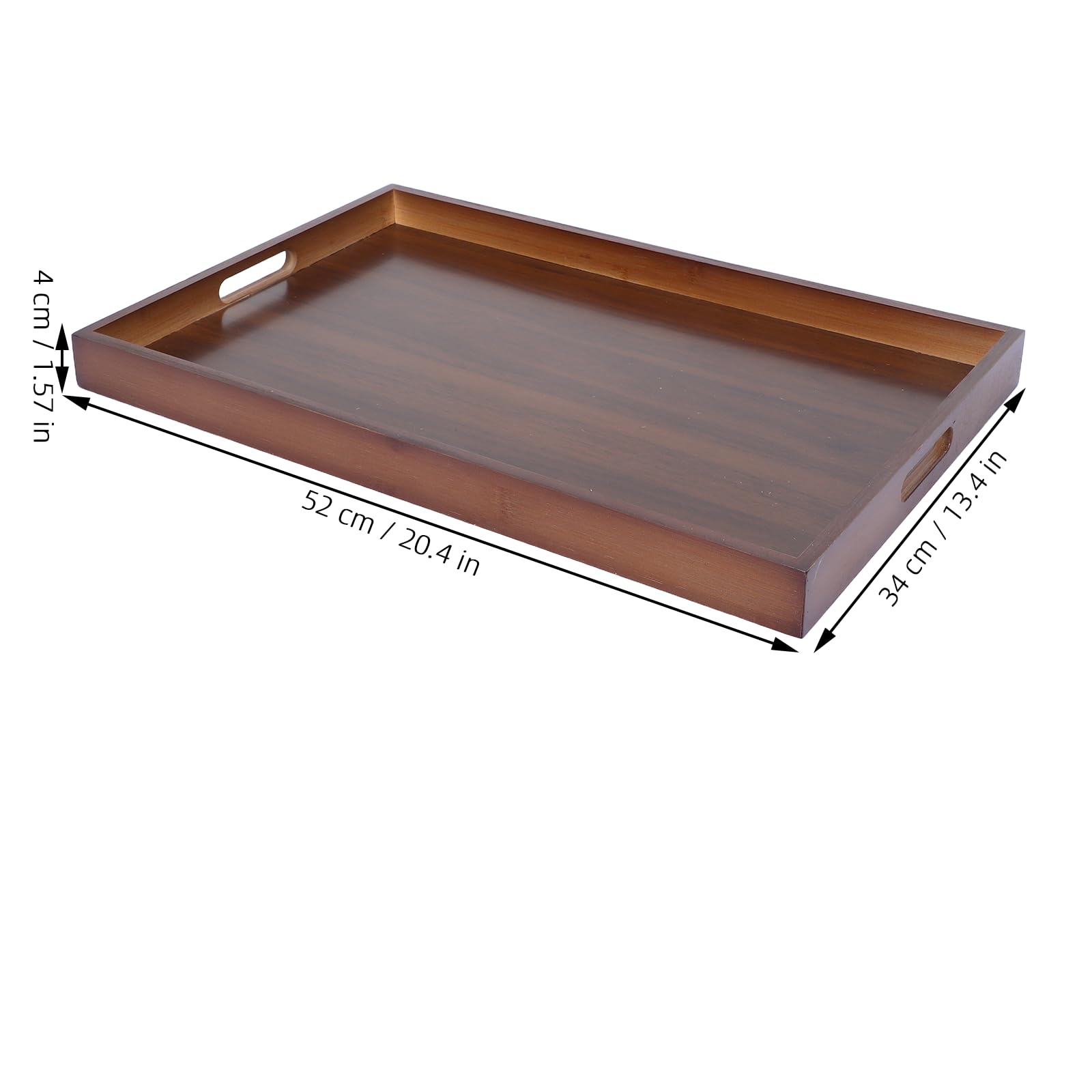 UKCOCO Bandeja de Servir de Nogal, Plato Rectangular de Madera para Mesa.