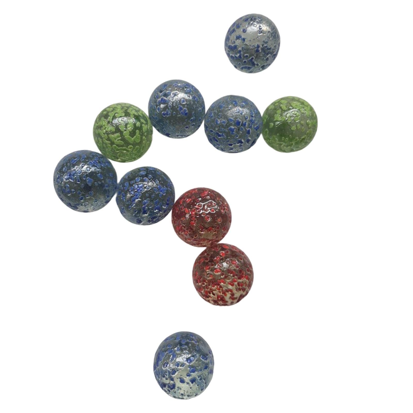 UJEAVETTE My Toy House Glass Marbles, Set of 10, 0.98-Inch Glass Marbles, Mega Marbles Game Toy