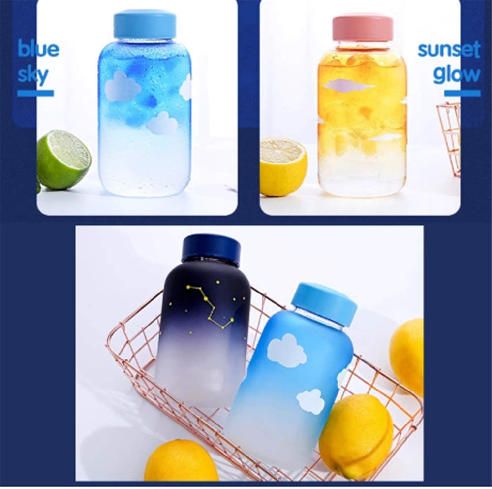 Bouteille en Verre pour Sports de Plein air, Portable, Ronde, Anti-Fuite, pour Le Transport d'eau, gobelet en Verre, pour étudiants, 600 ML