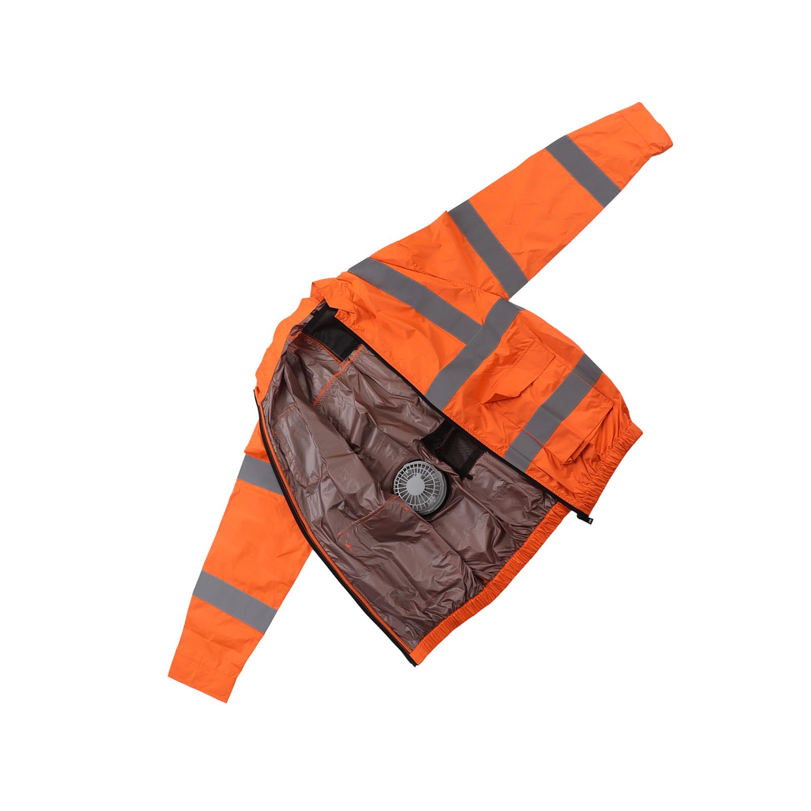 Keenso Cappotto Riflettente Senza Fili, Funzione di Raffreddamento, Protezione Solare, Abbigliamento da Lavoro, Maniche Lunghe, Ventaglio Bianco per Chef di, Guide Turistiche, Magazzinieri