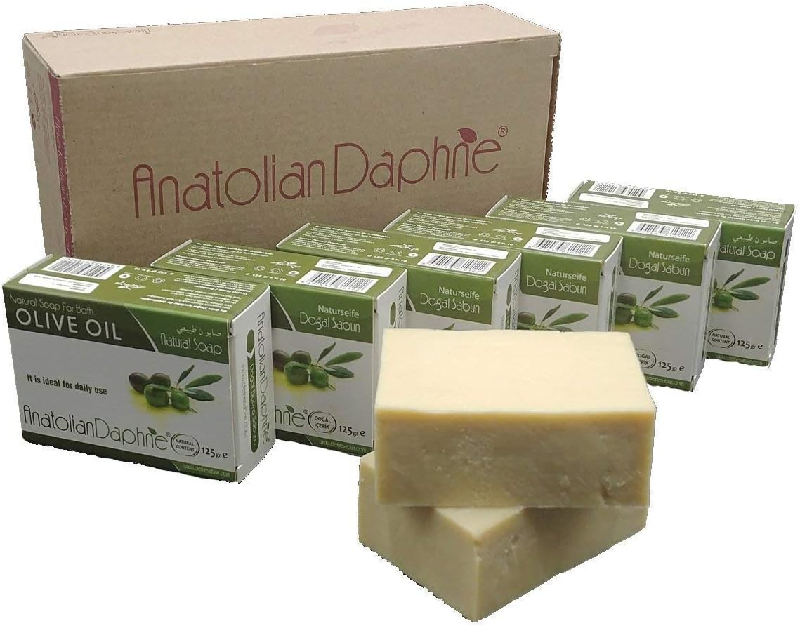 Olive Oil Bar Soap - 100% Natural Pure & Artisan Hand Crafted Quality (6 Bar Family Set)