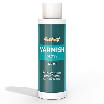 CrafTreat Gloss Varnish for Acrylic Painting 120 ml - Clear Varnish for Clay Art, Wood, Canvas, Paintings
