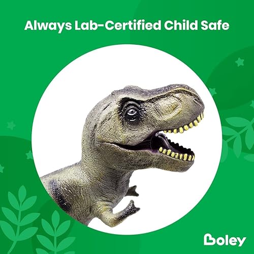 Miniatura 4 de Boley Jumbo Monster - Juguete de 22 pulgadas de T-Rex Jurásico suave, figura de acción de dinosaurios educativos, diseñada para juegos duros,