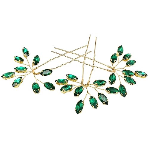 Miniatura 3 de PRETTYLIFE 3 horquillas de cristal para novia, tocados con flores de diamantes de imitación, accesorios para el cabello de boda, para novias, damas