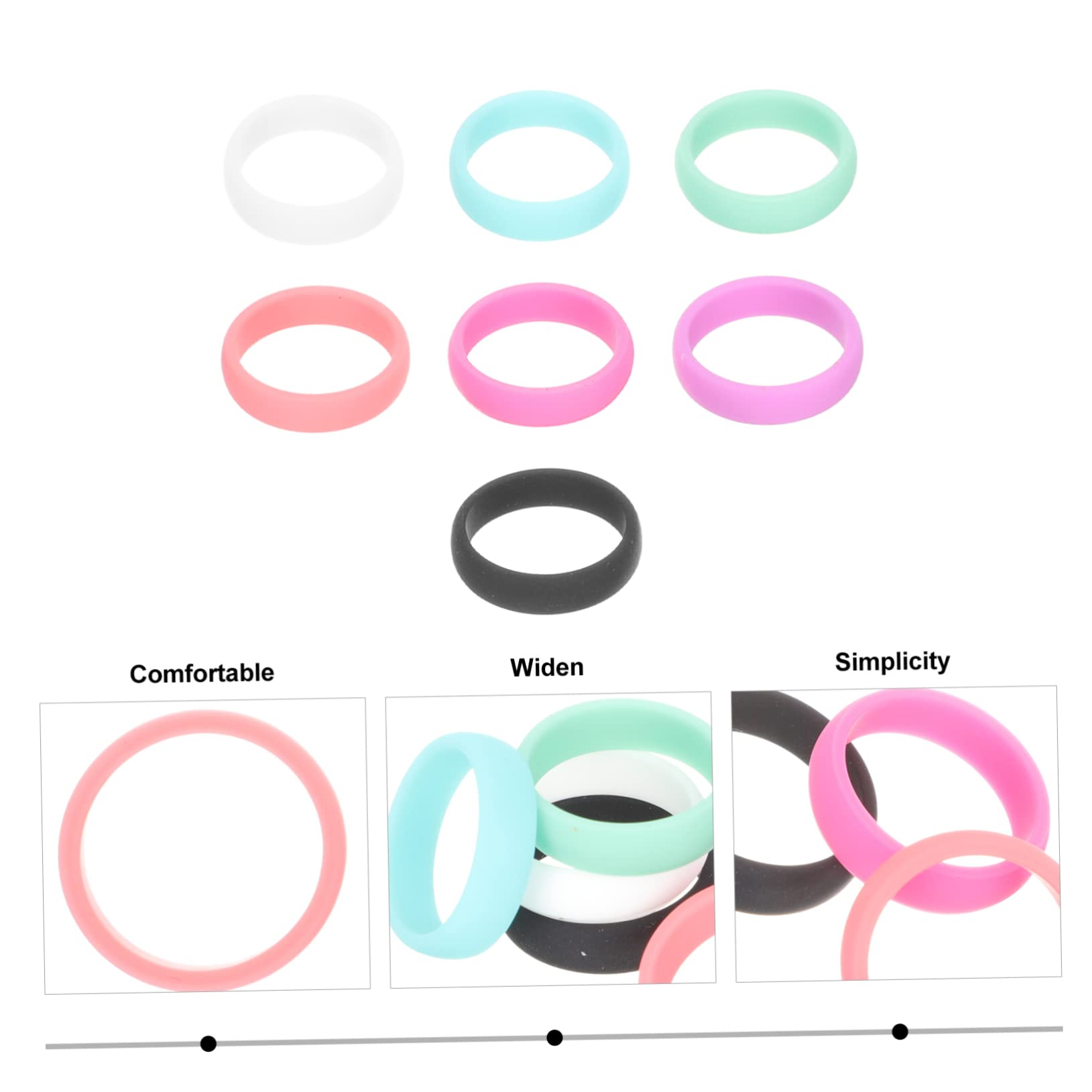 BESPORTBLE Anello Sportivo in Silicone Anello in Silicone i Fitness Da Donna i Sportivi Da Donna i in Liscio i in Unici Gel Di Silice