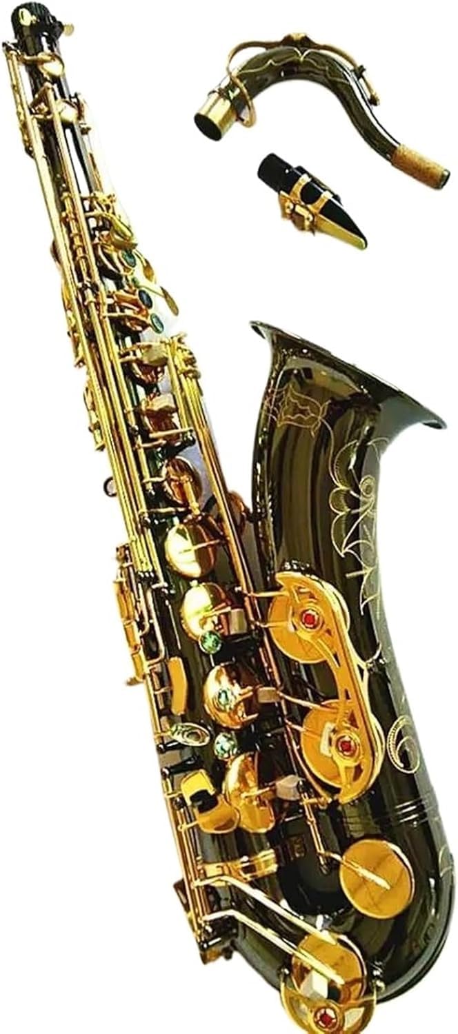 Saxofono Oro Nichel Nero Sax b tenore Piatto Sassofono Che Gioca professionalmente, Borsa b
