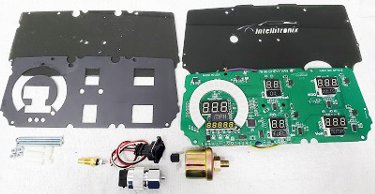 Intellitronix LED Digital Replacement Gauge Panel | Fits 1978-1994 Chevy Van | Direct Replacement Digital Gauge Cluster DP1605G Green
