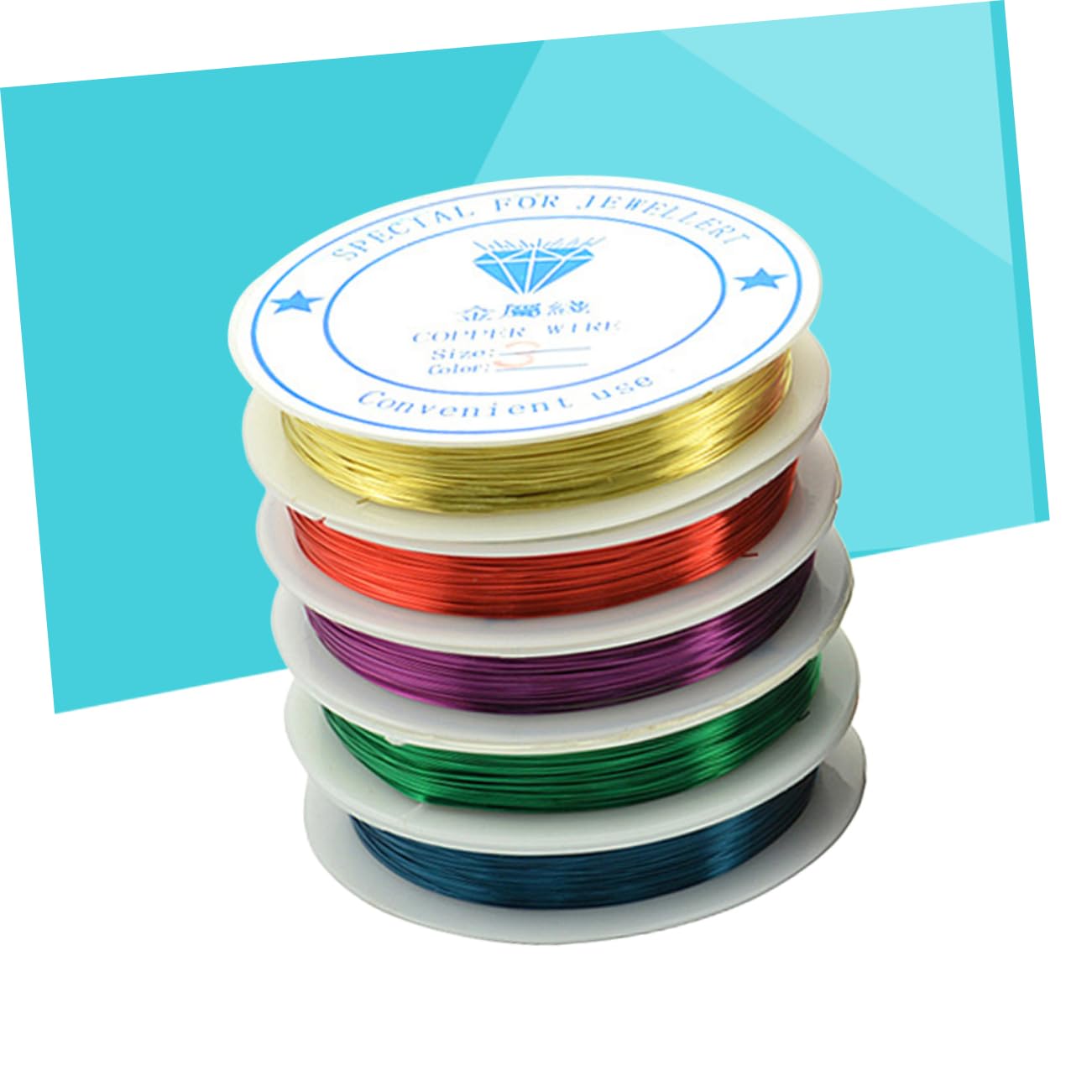 EXCEART 2 Set Di Filo Per Gioielli Artistici Da 0 5 Mm Di Filo Di Rame Flessibile Per Artigianato Per La Creazione Di Gioielli E Progetti Di Perline 5 * 2