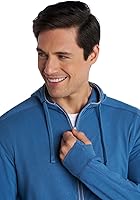 Vista 8 de Coolibar Sudadera con capucha y cremallera para hombre - Protección solar UPF 50+ - LumaLeo
