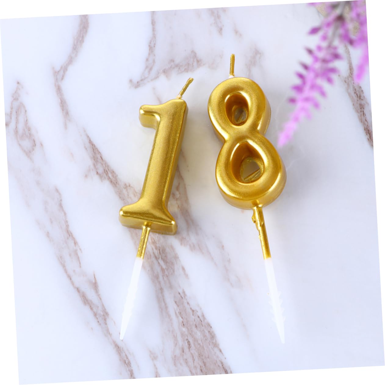Amosfun 30 Pz numero decori feste compleanno bambini feste di compleanno candele sicure Candele di paraffina d'oro bomboniere numero o candeline per torte