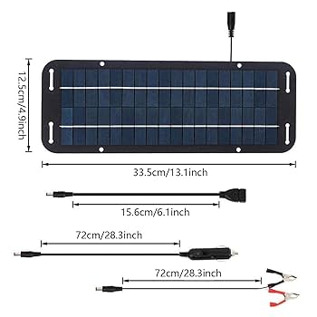 Amazon | 車用ソーラーバッテリー充電器、ソーラーパネル | 18v