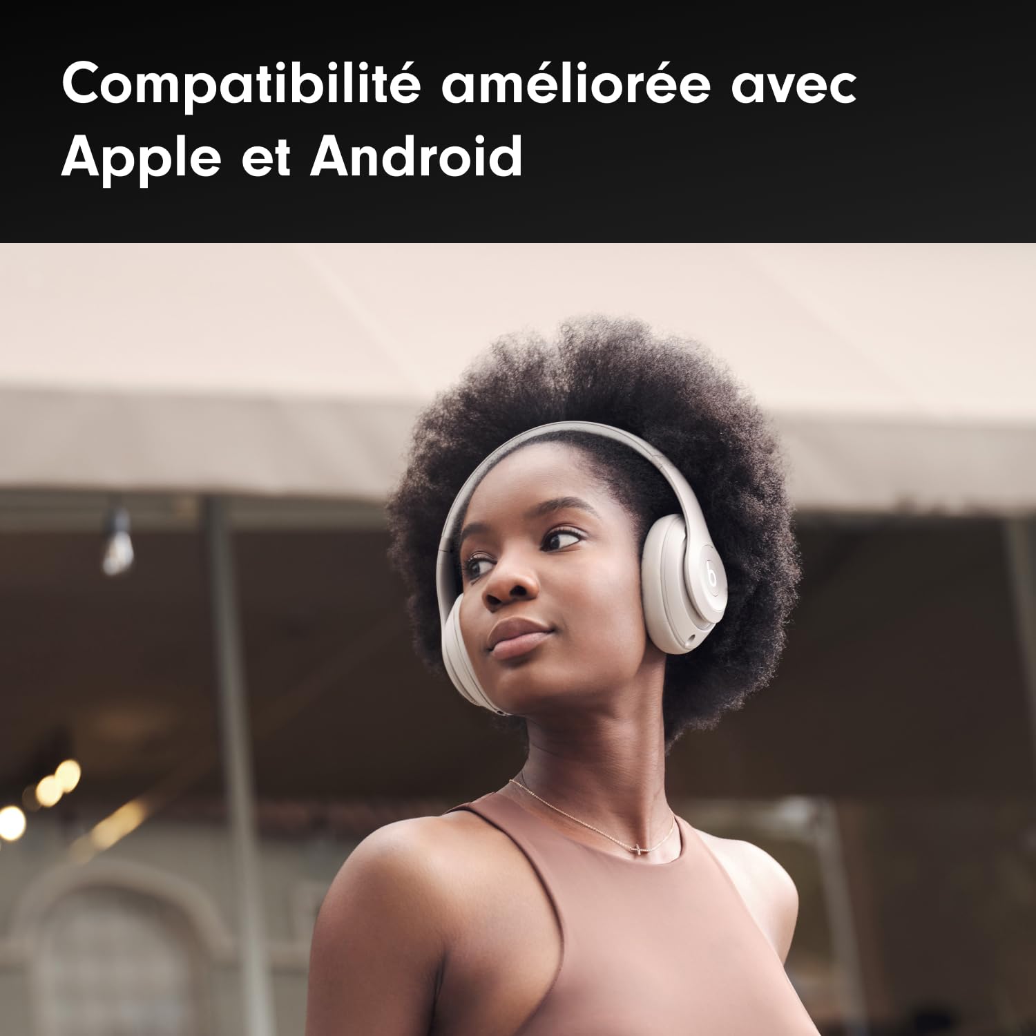 Beats Studio Pro - Casque sans Fil avec Bluetooth et Réduction du Bruit - Audio Spatial personnalisé, Audio USB-C au Format Lossless, Compatibilité Apple et Android - Sable
