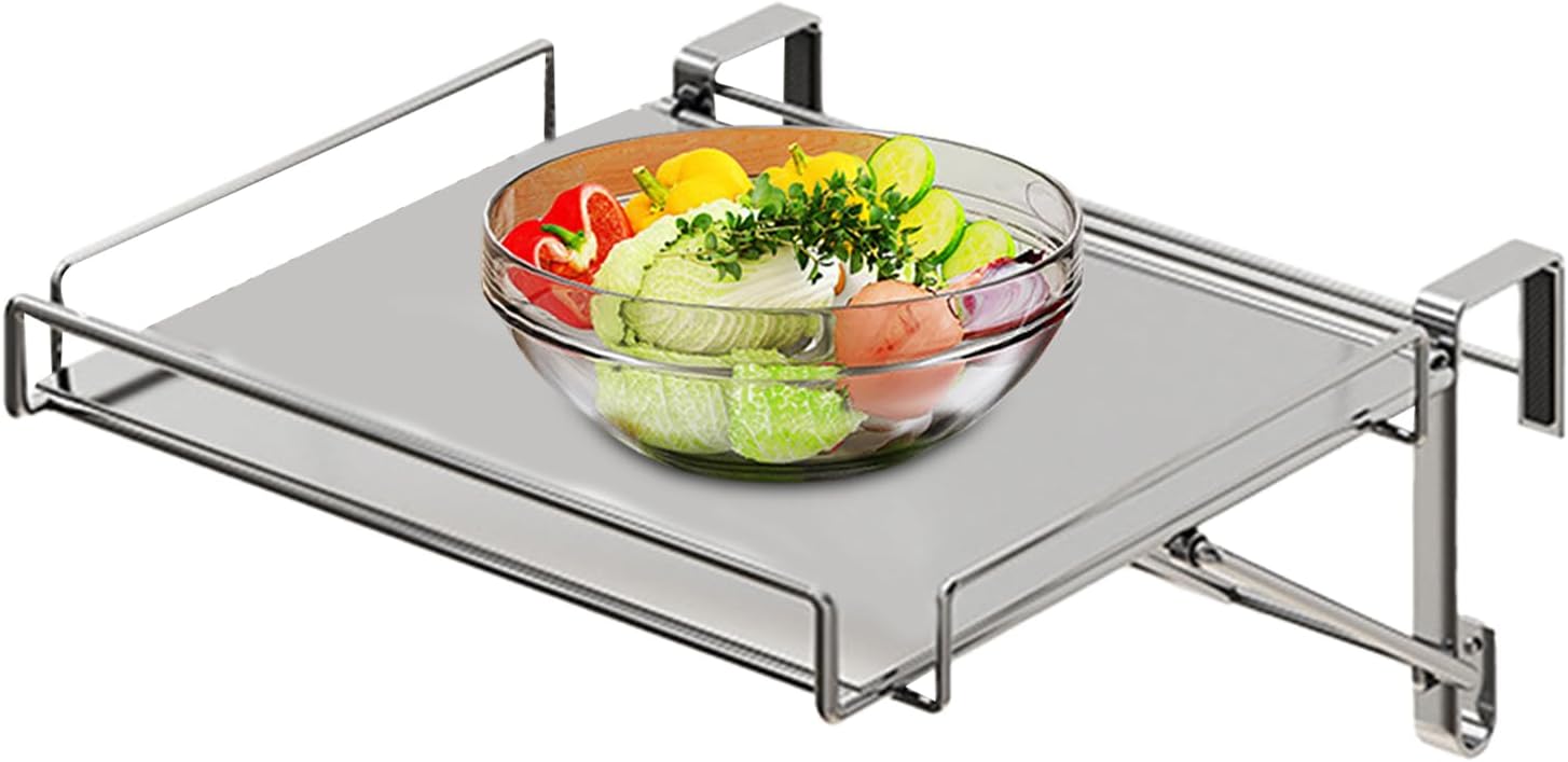 キッチンキャビネットドアオーガナイザー - 折りたたみ式キッチンキャビネットドアフックオーガナイザー | 作業台 タオルハンガー 収