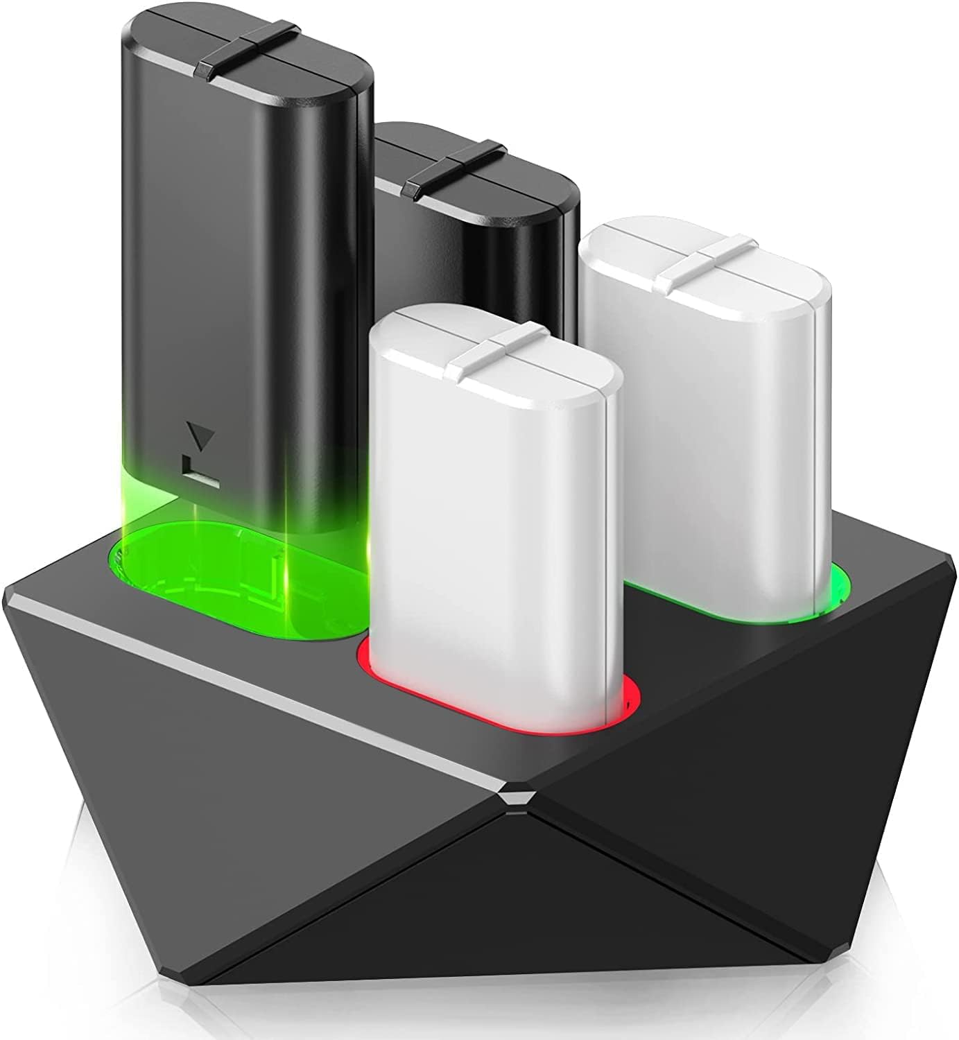 Rechargeable Battery Packs for Xbox One/Xbox Series X|S, 4 x 1200mAh Rechargeable Controller Battery Compatible with Xbox Series X|S/Xbox One X/Xbox One S/Xbox One Elite Batteries Charging Station