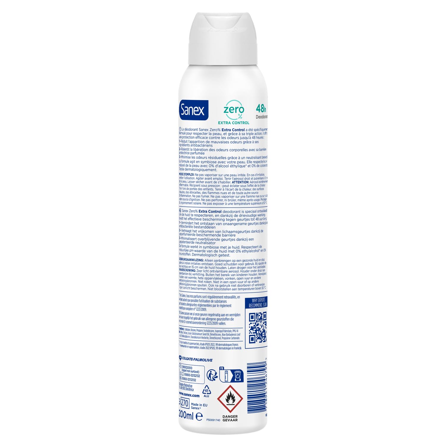 Sans Marque - Déodorant Spray Protection Longue Durée Extra Control, 200Ml - Lot De 3