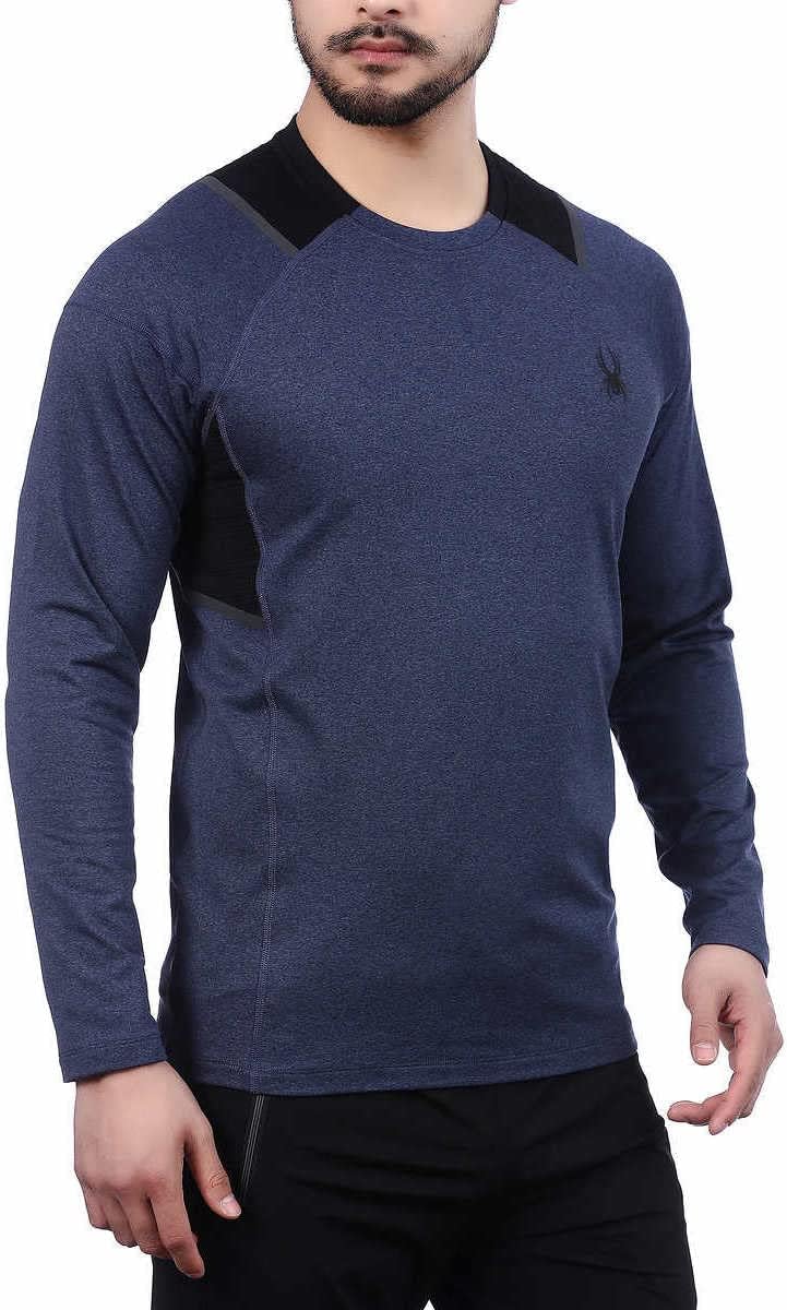 Spyder Mens Active Midweight Long Sleeve Baselayer Shirt (XX-Large, Dust Navy Heather)