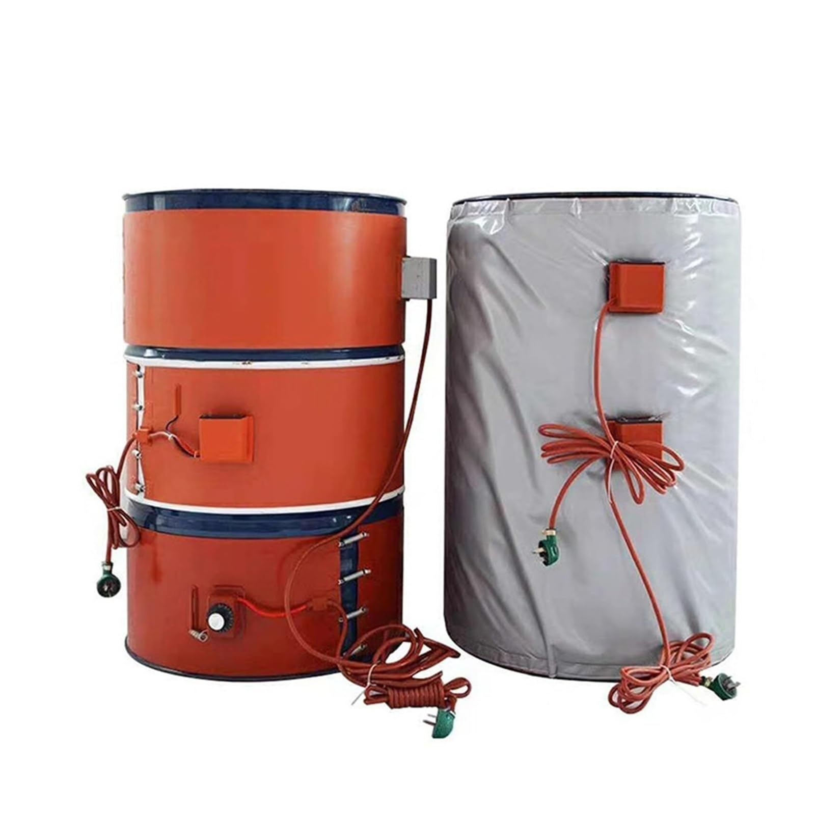 Fassheizband, Silikon Matte 55 Gallon mit Drehthermostat, Frostschutz fur Ventile Instrumente Fett und Schwerol Fassheizung Werkzeug(Digital Display,200L/3000W)