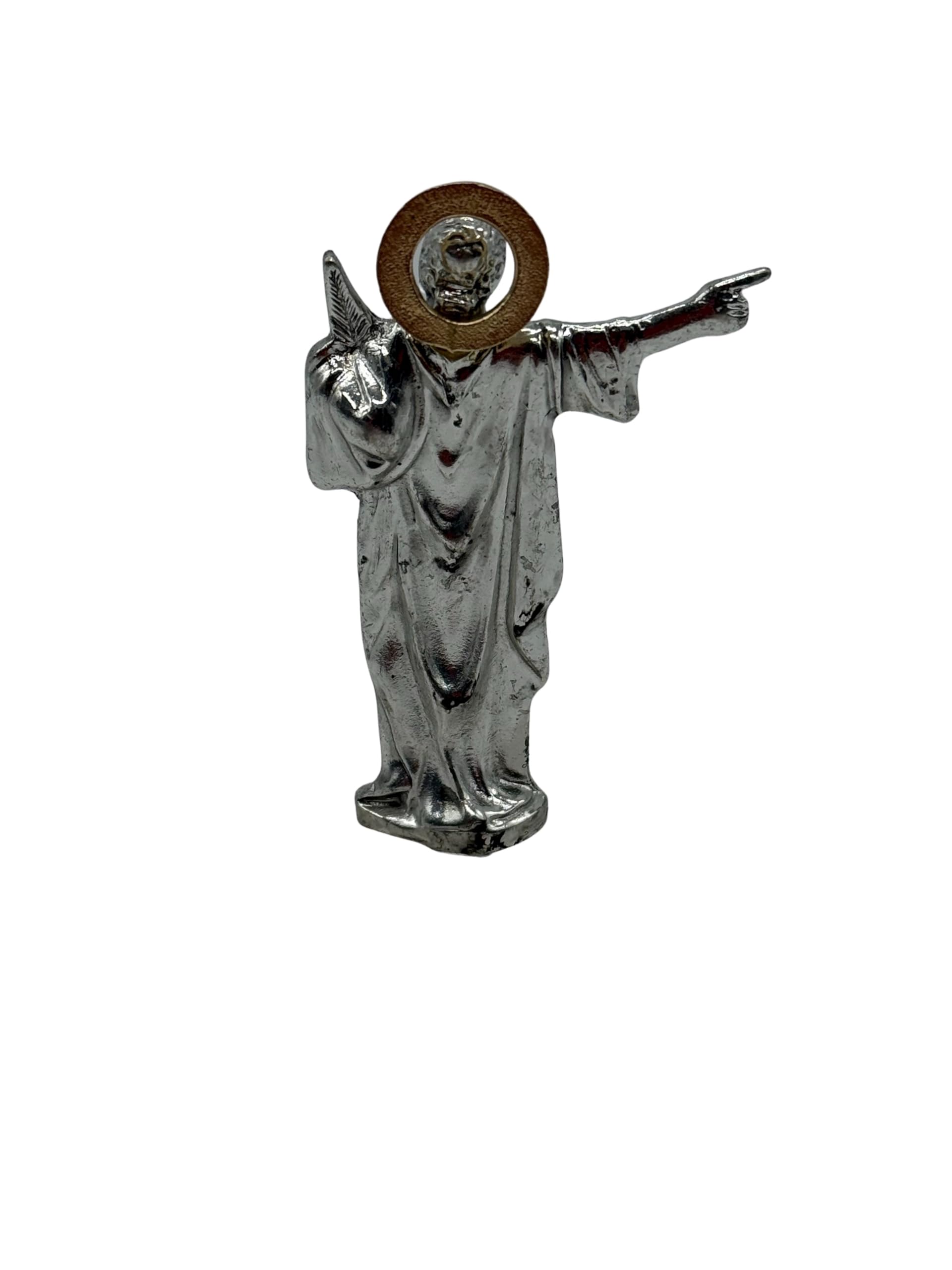 Genérico Figura San Pancracio Original Pequeña - 9cm - Marmol y Acero: Santo de la Salud, el Trabajo y la Suerte en los Negocios.