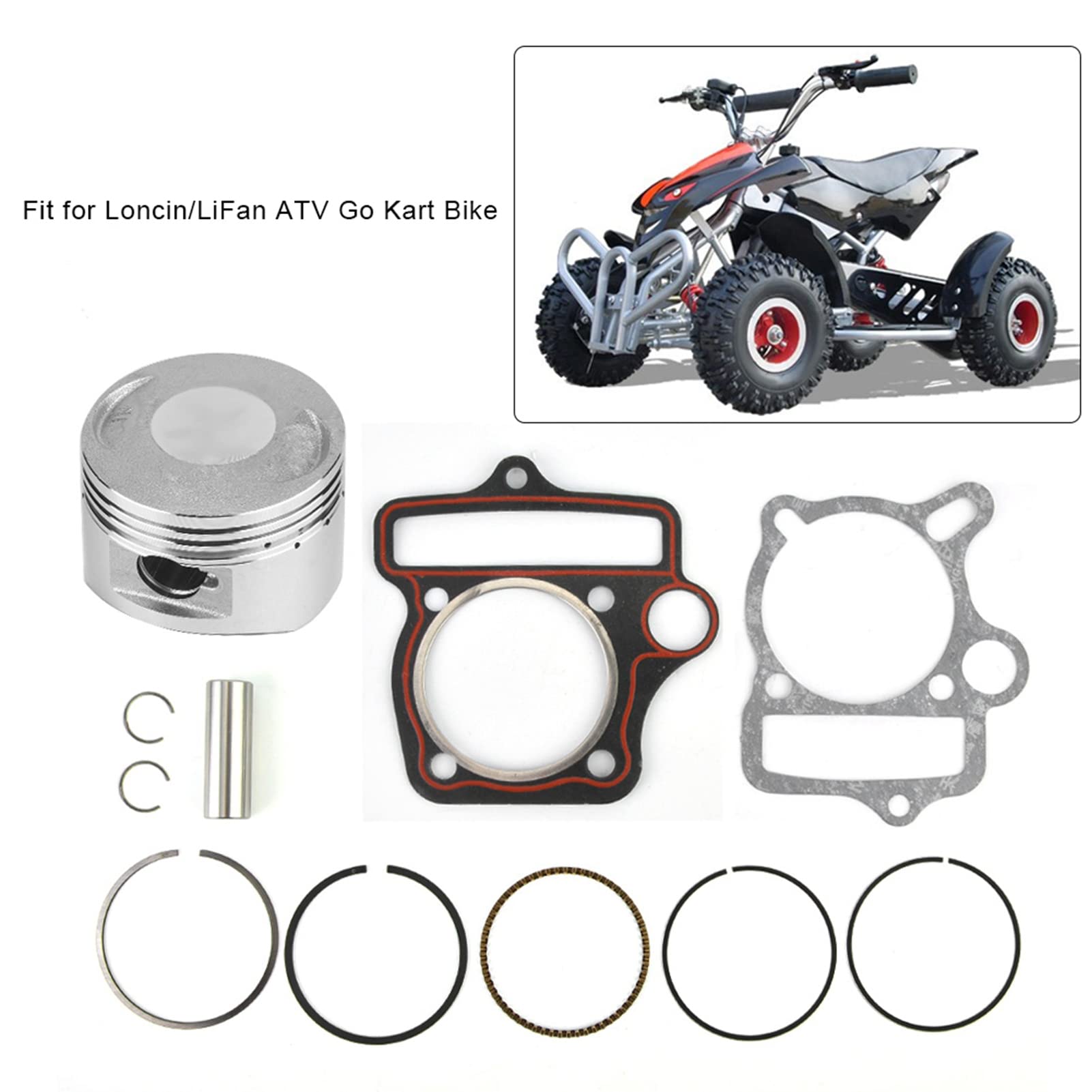 Amazon | XTevu ピストンリングキット、125CC 54mm エンジン部品