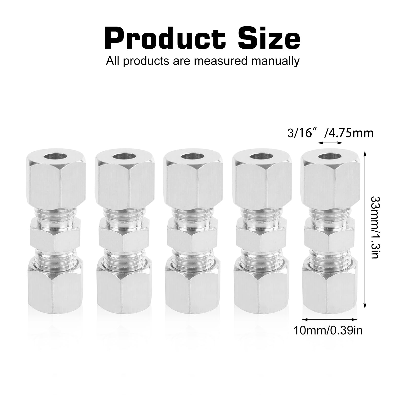 Bremsleitungsverbinder 4,75mm Bremsleitung Verbinder 4 Stück Audi