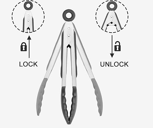 Miniatura 5 de Dura Living Mini juego de herramientas de cocina de silicona, juego de utensilios negros de 6 piezas para espacios pequeños, viajes y niños