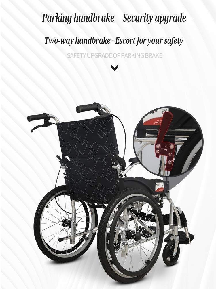 Przenośny aluminiowy wózek inwalidzki dla osób starszych/niepełnosprawnych, samoobsługowy skuter do transportu - lekka i wygodna mobilna maszyna wyporowa