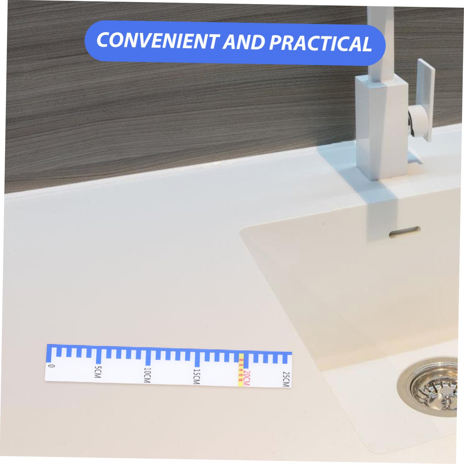6 Stck. Selbstklebende Wasserstandsanzeige aus Acryl Reflektierende Füllstandsanzeige für Haushaltstanks und Aquarien Wasserresistente Präzise Messaufkleber zur Effizienten