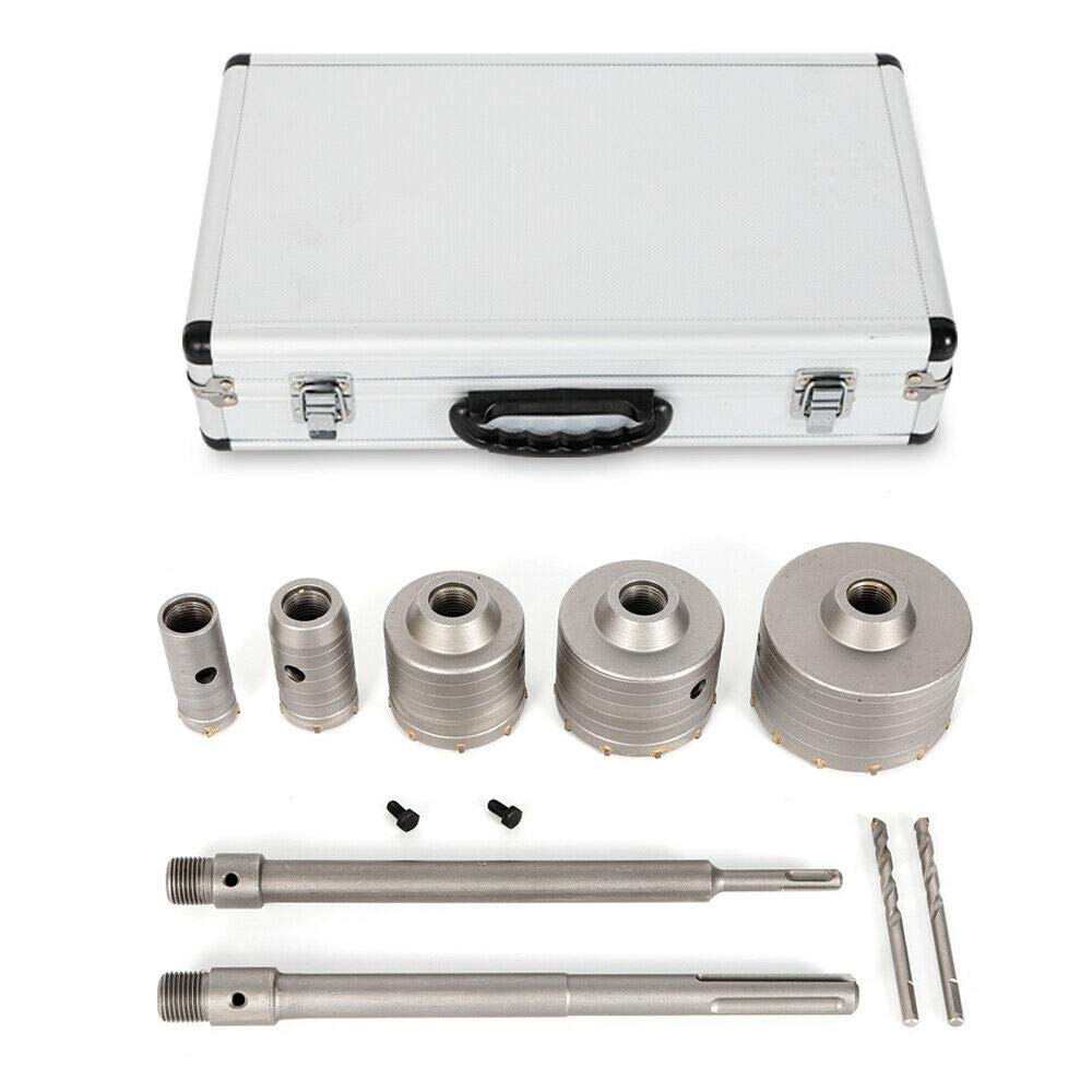 9 brocas para martillo perforador, 30/40/68/80/100 mm, SDS-Plus/Max para hormigón, cemento, coronas de perforación 30-100 mm