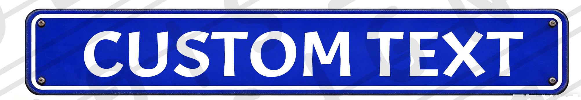 Custom Metal Safety Sign 16x4 Custom Warning Text Construction Industrial Use
