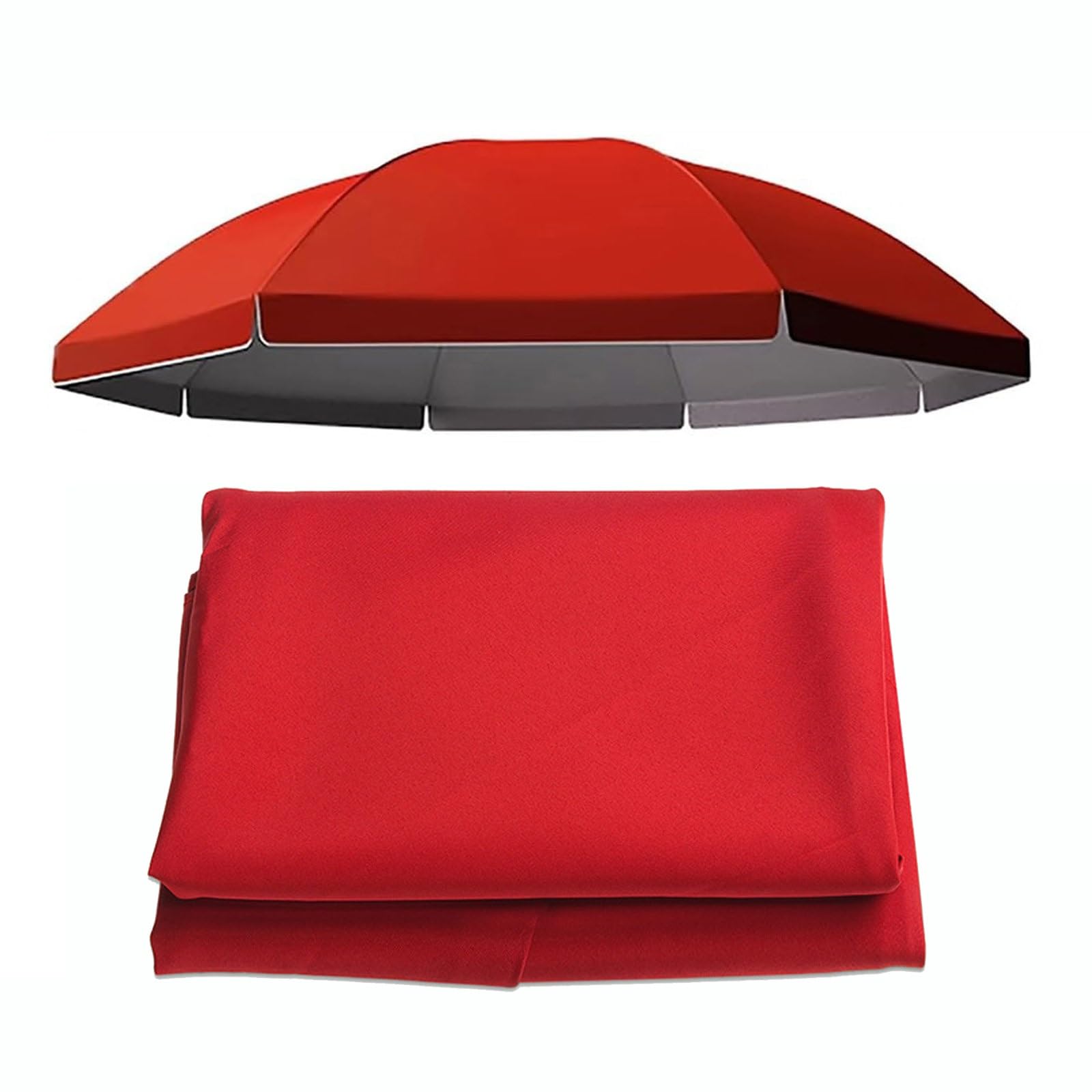 Auvent de rechange pour parasol de terrasse, toile anti-UV pour déjeuners d'été