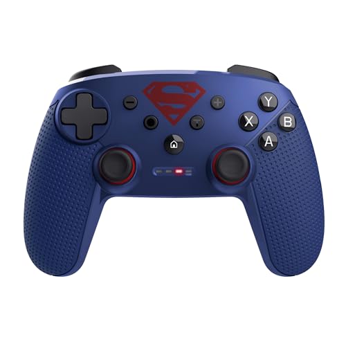 GXTrust 542SM Muta Superman Lizenziert Controller Kabellos Bluetooth / 2.4GHz / USB für PC & Nintendo Switch, Aufladbare Batterie, Wireless Gamepad Computer Switch OLED/Lite iOS Android