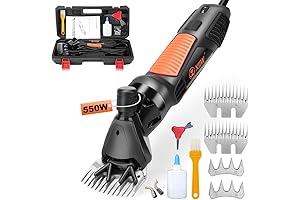 XIIW Professional Goat Clippers, 550W Electric Shears for Heavy-Duty Grooming