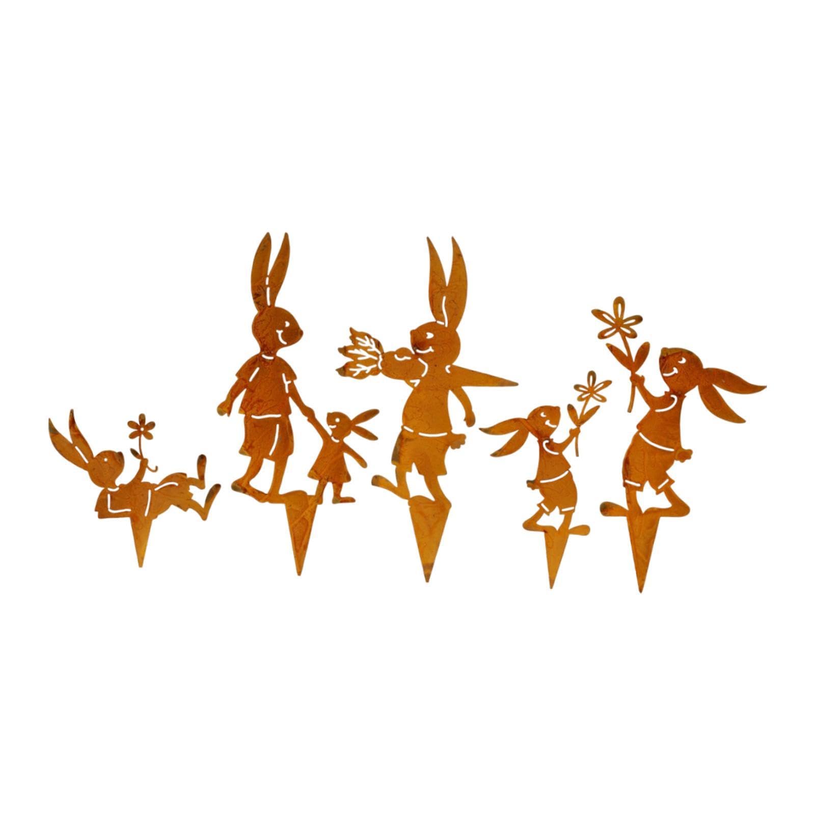 5Pcs Bunny Yard Decor Outdoor Easter Decoration Outside Rabbit Garden Stakes |5X Rabbit Garden Stakes-image-16