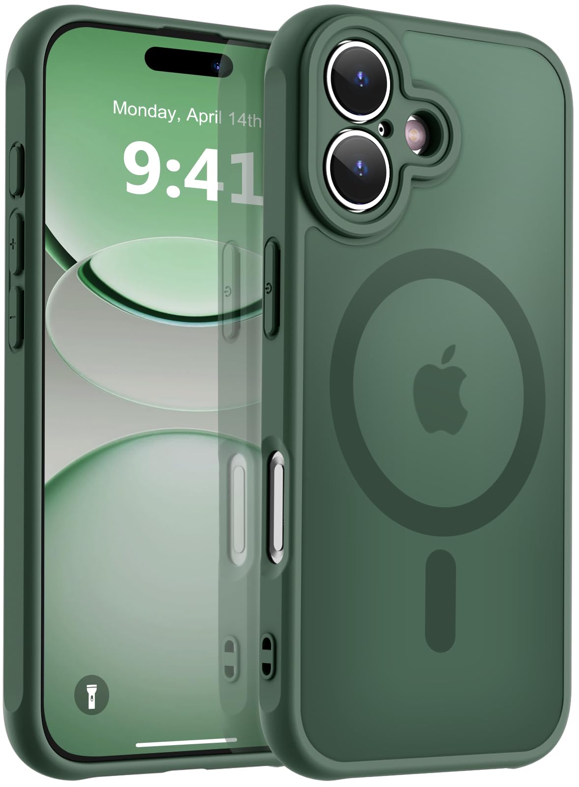 MOCCA Magnetic Shockproof for iPhone 17 Case,Midnight Green
