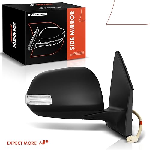 Miniatura 8 de A-Premium Espejo eléctrico para puerta del lado del pasajero, compatible con Toyota RAV4 2009, 2010, 2011, 2012, espejo retrovisor exterior plegable