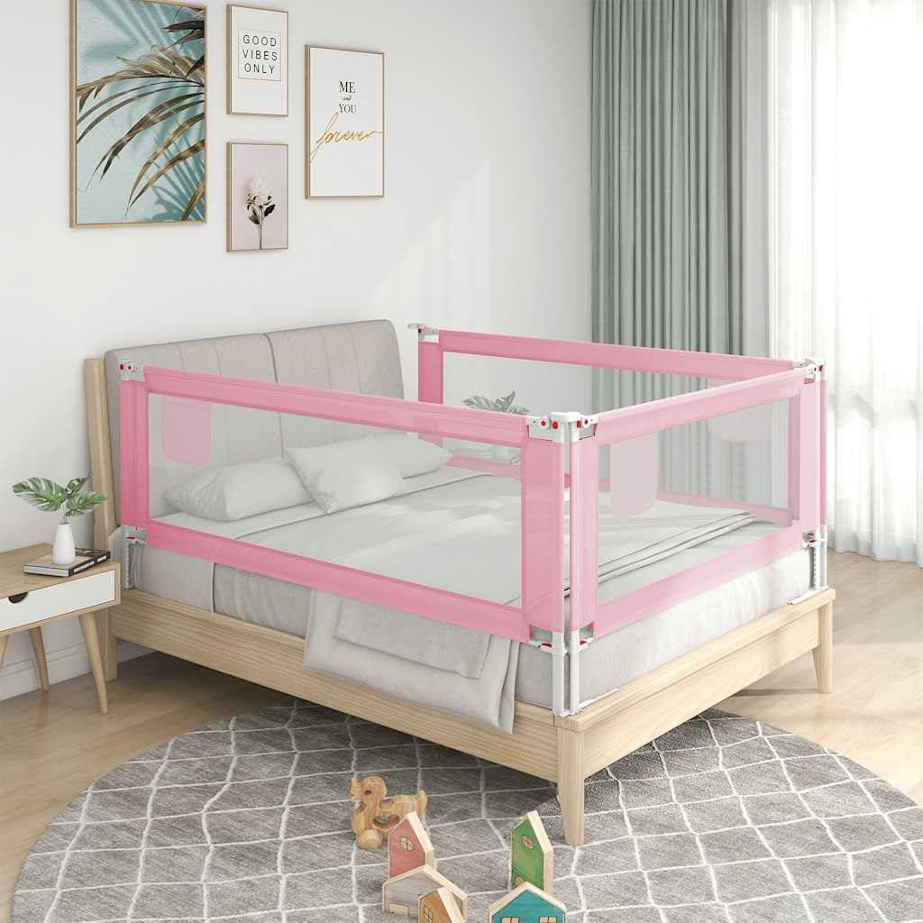 Generisch Kleinkind-Bettschutzgitter Rosa 90x25 cm Stoff,Baby & Kleinkind,Babysicherheit,Baby-Bettschutzgitter,10198