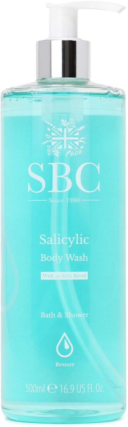 Skincare Salicylic Body Wash - 500ml | Cleansing Shower Gel For Oily Skin | Vegan Friendly Body Wash For Men And Women | Salicylic Acid Shower Gel