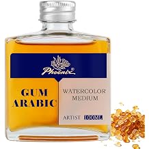 PHOENIX Gum Arabic for Watercolor 100ml / 3.38 Fl Oz Bottle