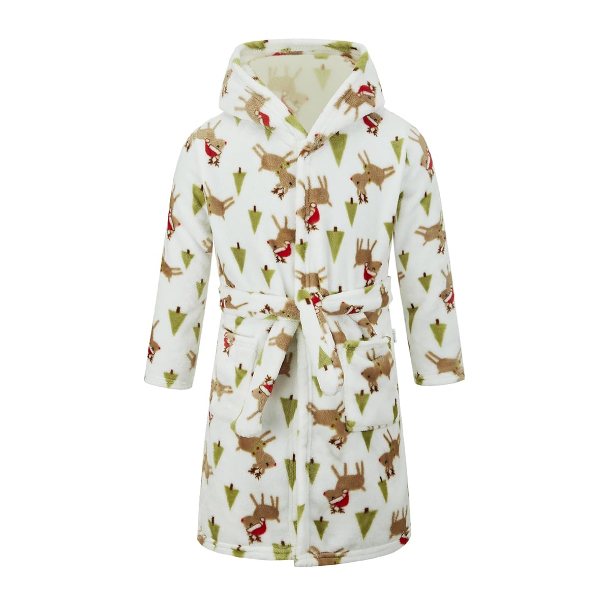 YOLIA Unisex Kinder Roben Niedlich mit Kapuze Nachtwäsche Weichem Fleece-Bademäntel Housecoat Kleider