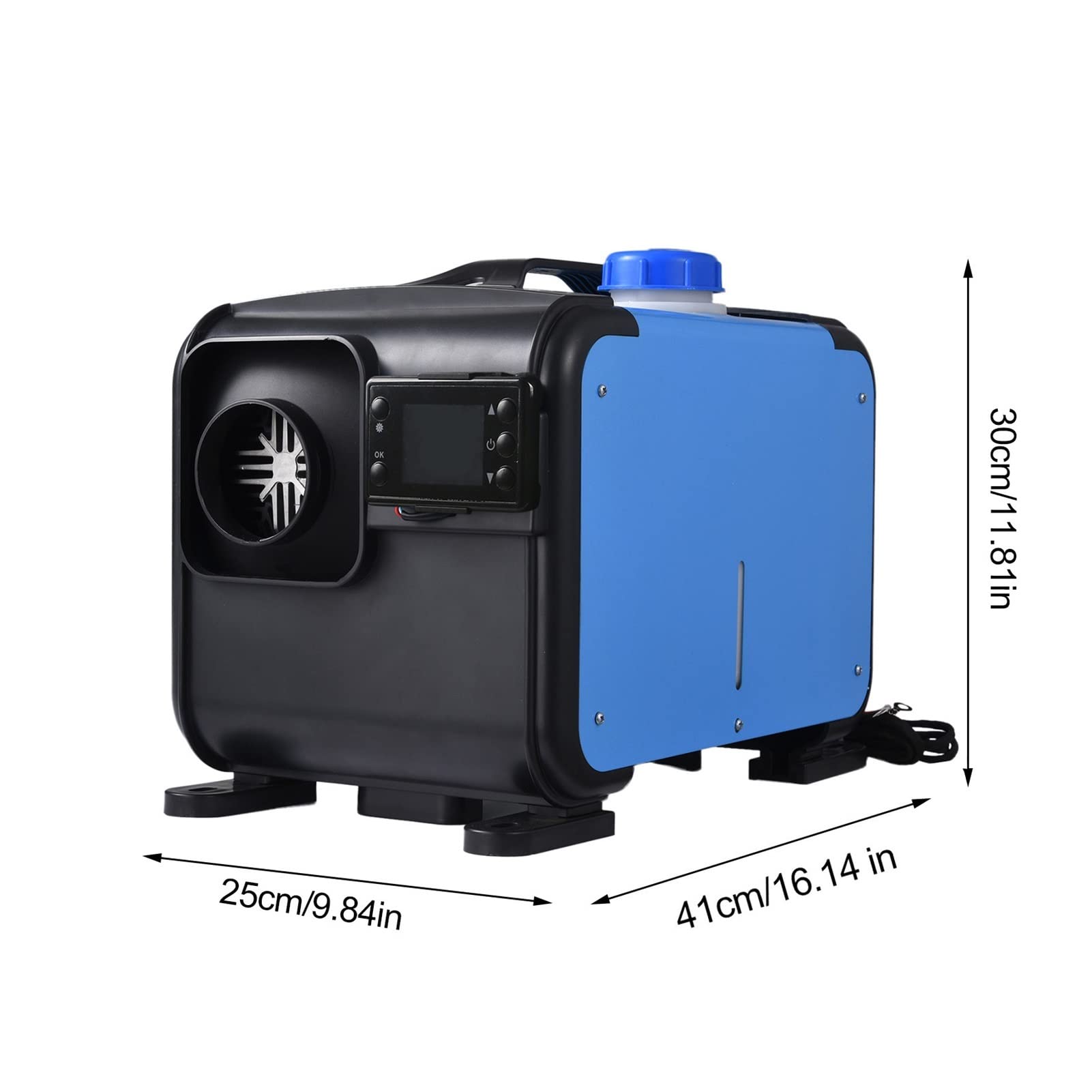 Ogrzewacz samochodowy 8 kW 12 V/24 V, kompaktowy, automatyczny podgrzewacz powietrza na paliwo z monitorem LCD, ogrzewanie postojowe do samochodów osobowych i ciężarowych, maksymalizujące oszczędno
