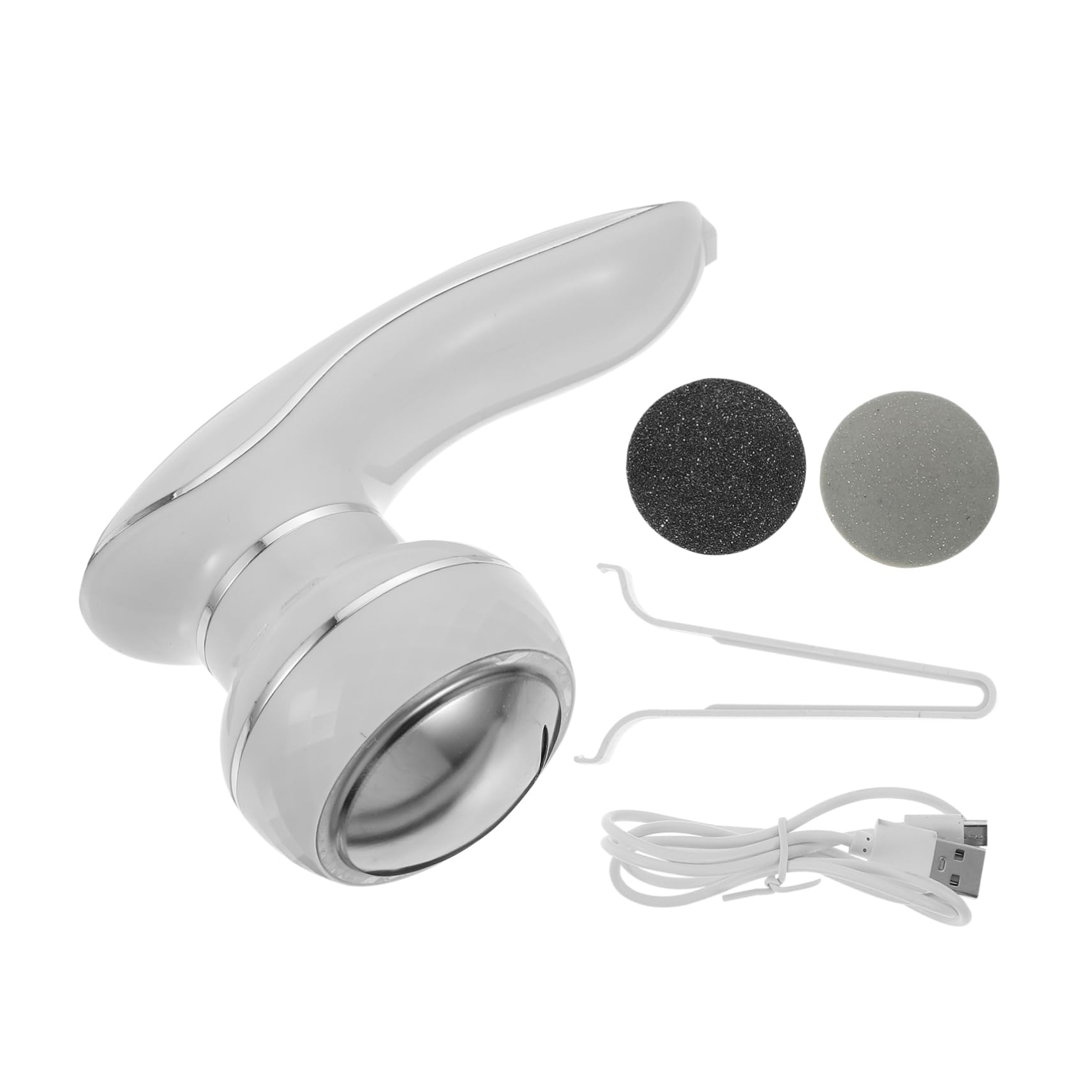 PartyKindom 1Set Electric Foot Remover USB Rechargeable Device for Smooth Feet Lightweight Portable Exfoliating Scrub for Men Women Dead