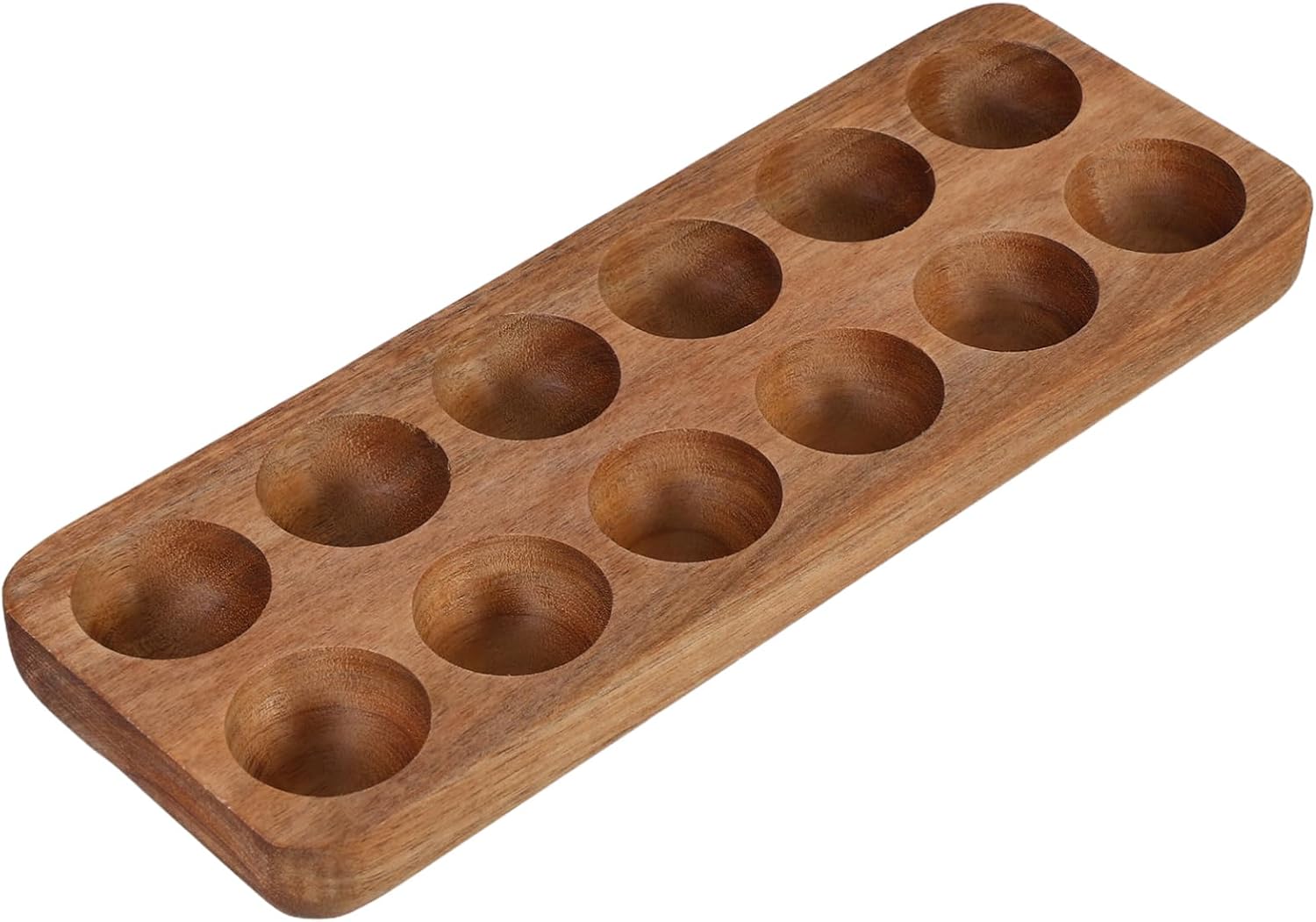 Egg Crate for Refrigerator Wooden Egg Holder Tray Minimalist Design for Countertop Use