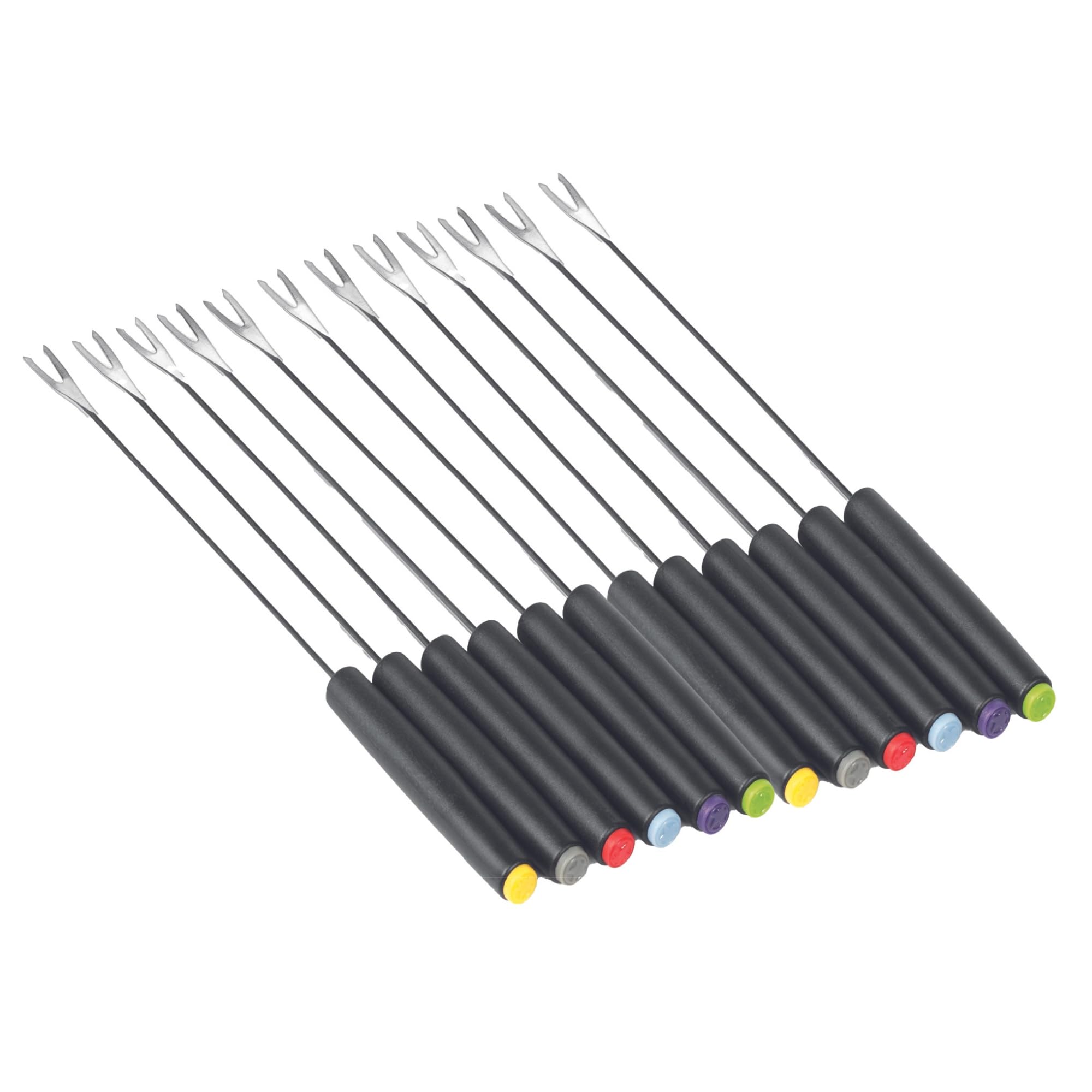 Starfrit Fondue Forks - 12 Plastic Handle and Colored Tips