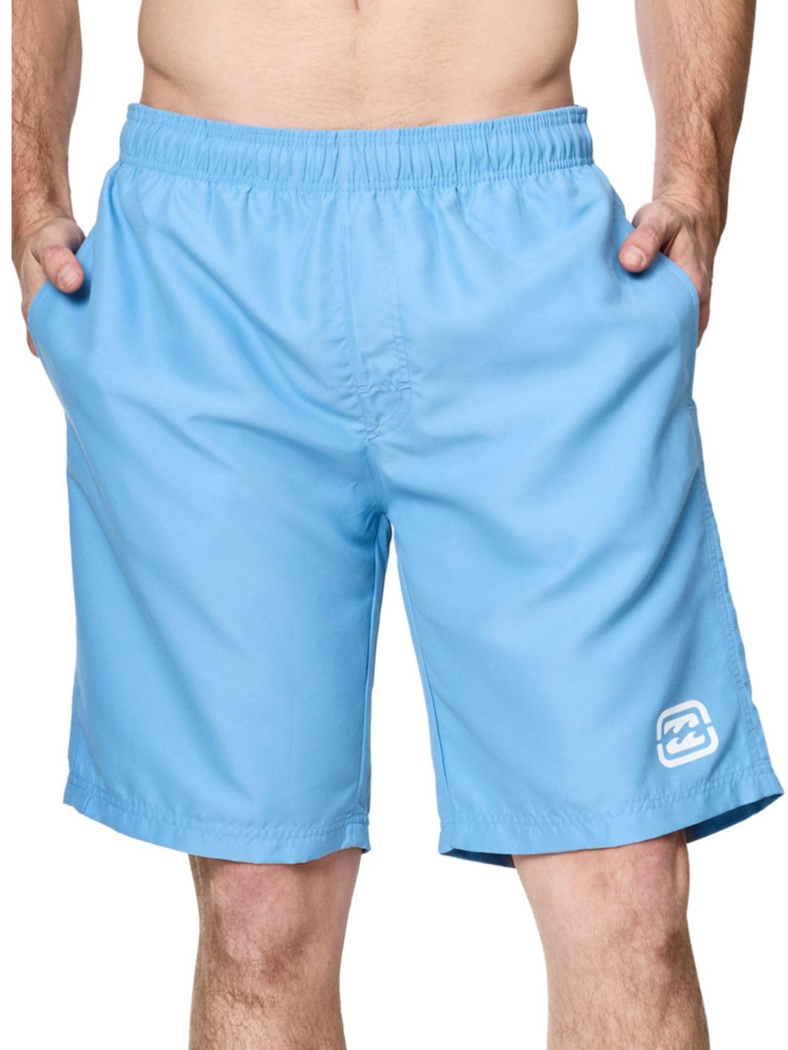 billabong swim trunks for men big and tall, quick dry swim board shorts 10" sky blue