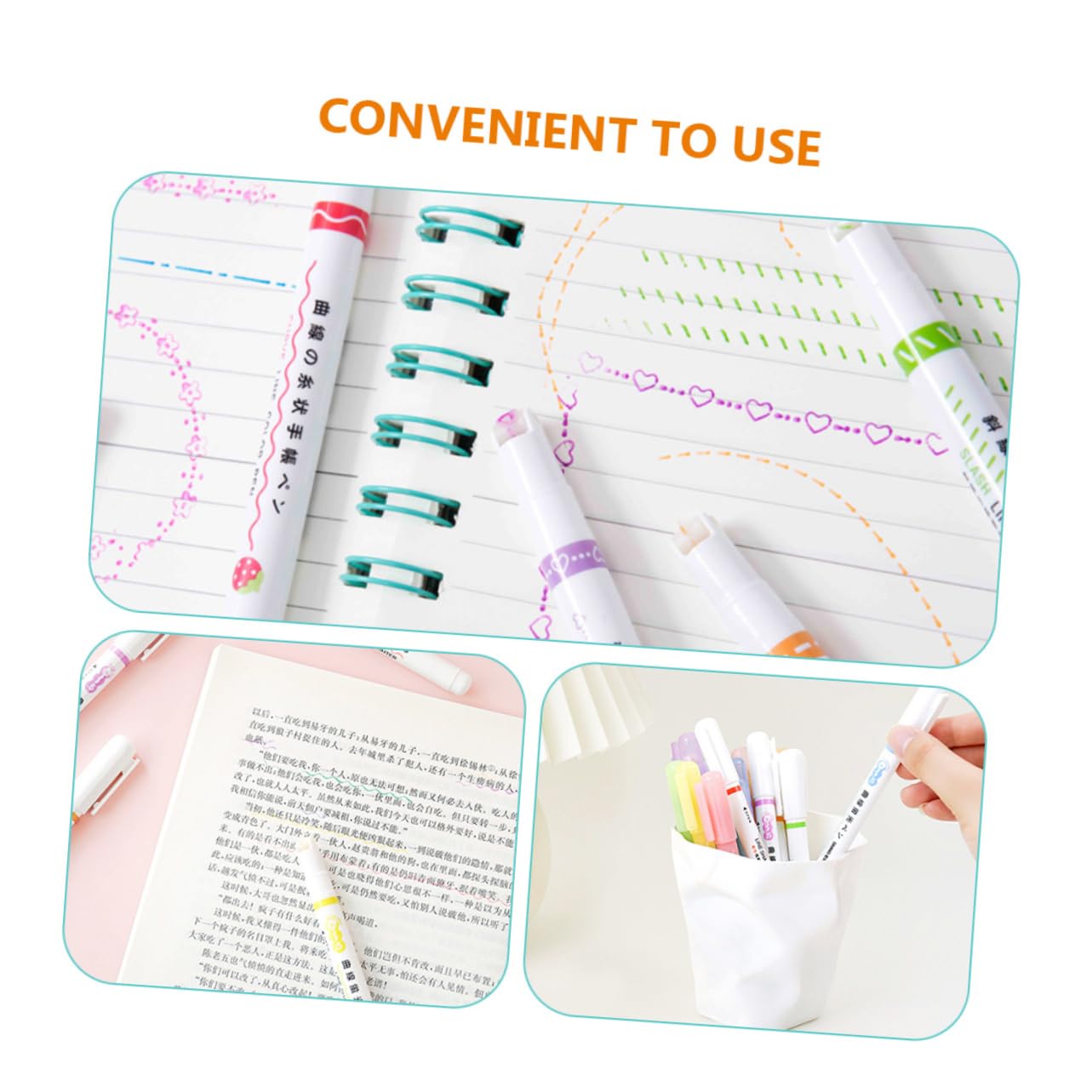 SHINEOFI 18stücke Handgezeichnete Textmarker Stifte Set Pack Schnell Trocknende Marker Für Notizen Journaling Und Projekte Für Schule Und Büro