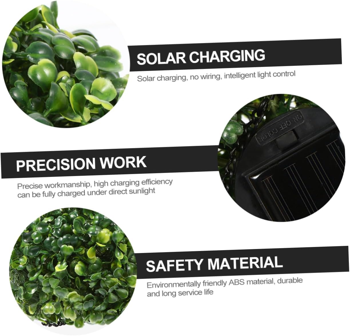 BESPORTBLE 2pcs Solar Powered Rattan Ball Light Led Leaf Pendant Lamp for Outdoor Garden Courtyard Home Decor Intelligent Light Control Solar Charging Durable Hanging Decorative