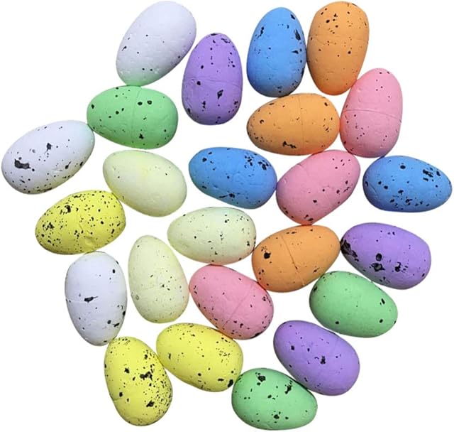 SOIMISS 150pcs Easter Artificial Quail Eggs Colorful Fake Bird Eggs Easter Photography Prop Party Decoration (Random Color)